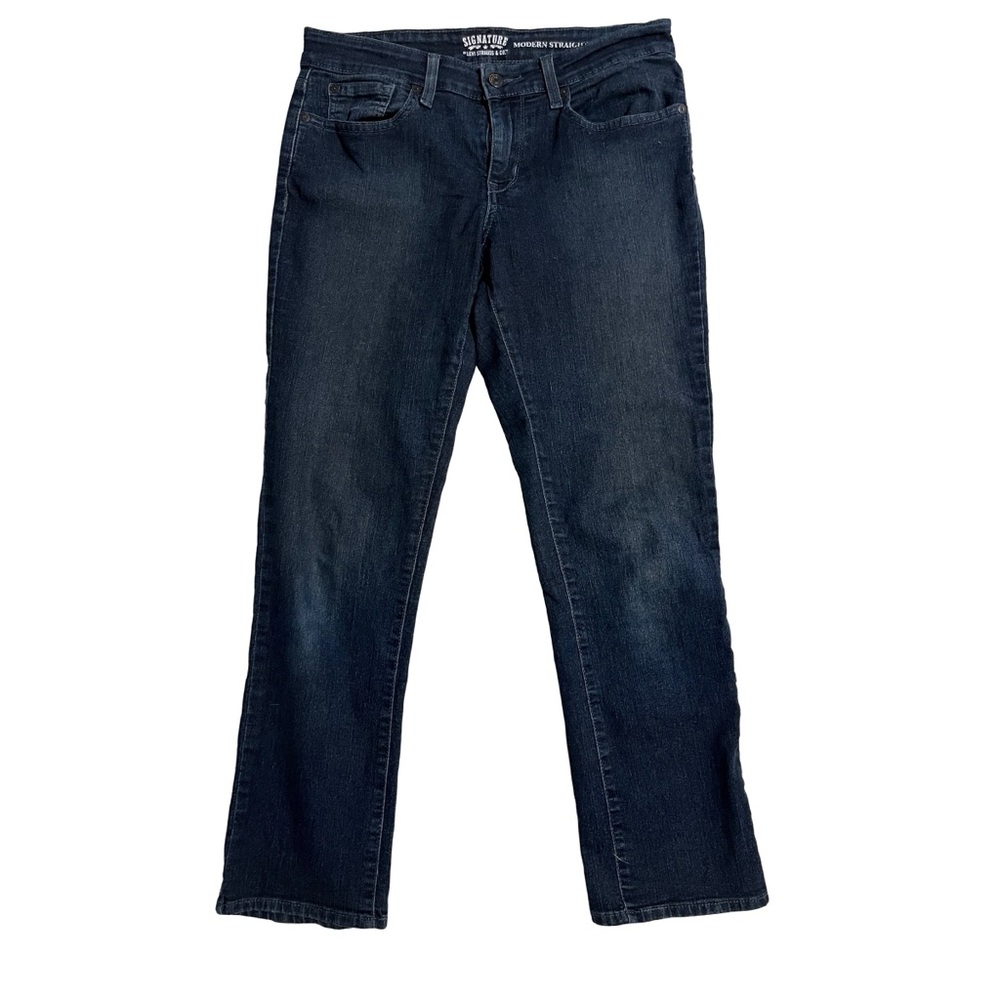Levi's Signature Modern Straight Deep Indigo Jeans Sz10S 30/30
